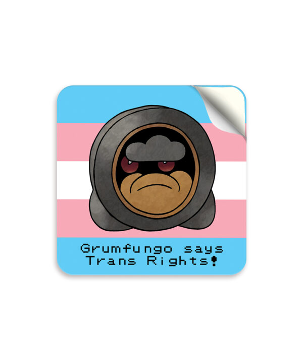 Grumfungo Says Trans Rights! Stickers